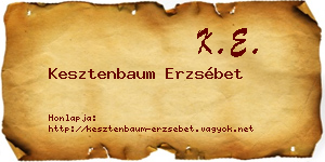 Kesztenbaum Erzsébet névjegykártya
